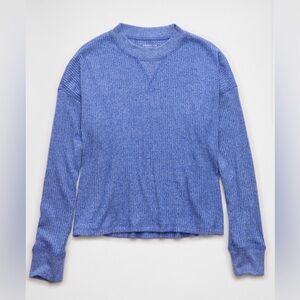American Eagle Outfitters Blue V-Neck Sweater